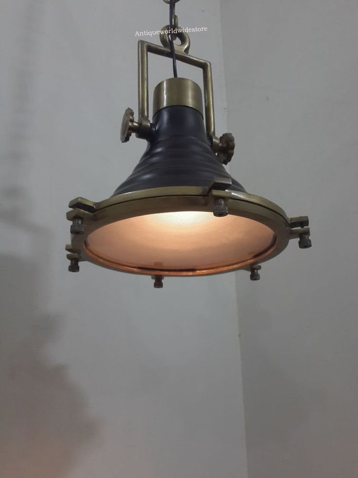 Dark metal nautical pendant light